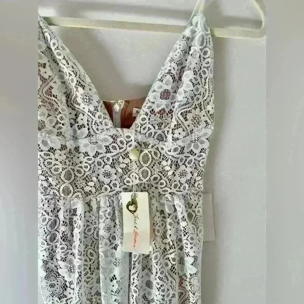 For love and lemons Botanic Midi dress Ivory fairycore romantic boho - Picture 3 of 6